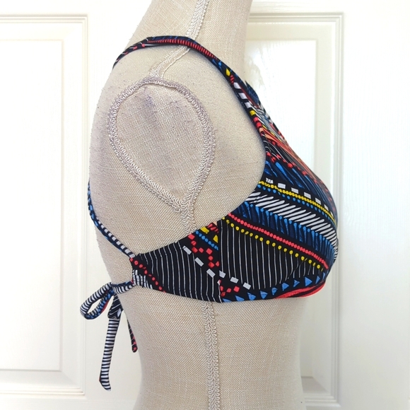 Bar III Tribal Print Vessi Halter Bikini Top - Picture 5 of 7